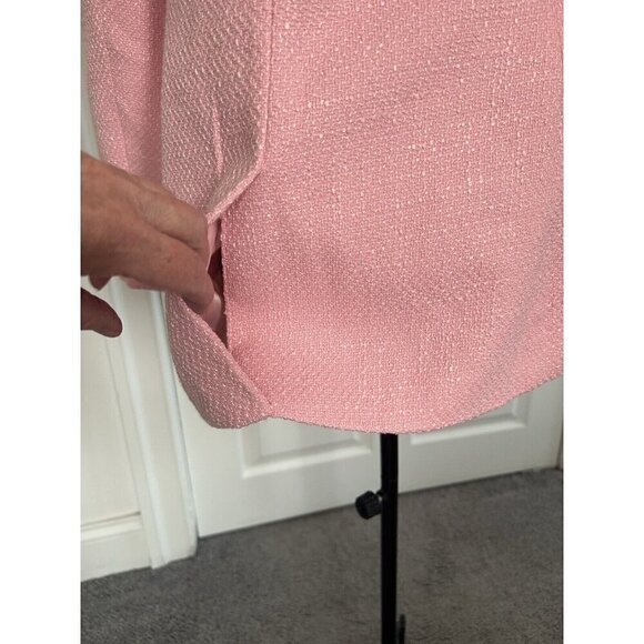 ENDLESS ROSE Womens Tweed Single Breasted Blazer Jacket Pink Size M - Picture 10 of 16